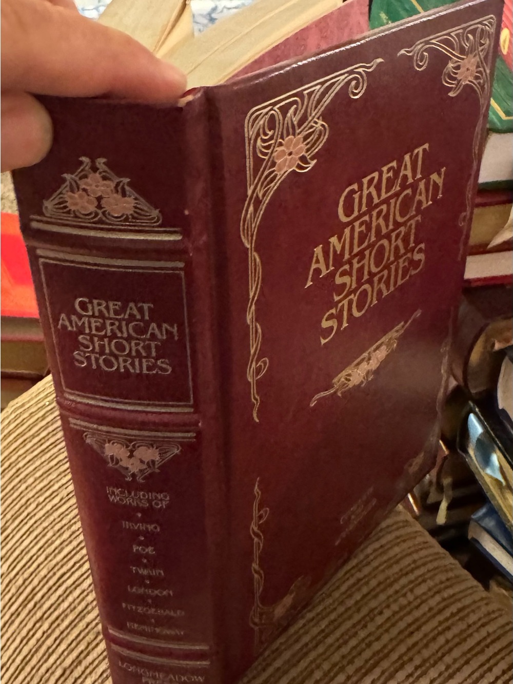 Great American Short Stories - Burgundy Leather Bound Decorative Hardcover